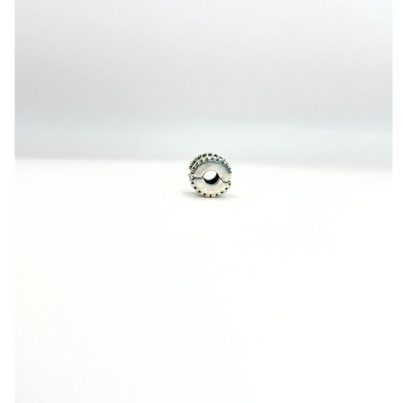 Pandora Authentic Silver Beveled Clip Spacer #3 - Picture 2 of 4